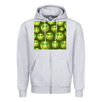 Heather Grey st. patrick's day lucky face Zipper Hoodie - RanaPortraitStore