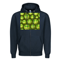 Navy st. patrick's day lucky face Zipper Hoodie - RanaPortraitStore