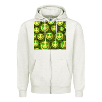 Oatmeal Heather st. patrick's day lucky face Zipper Hoodie - RanaPortraitStore