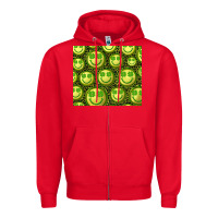 Red st. patrick's day lucky face Zipper Hoodie - RanaPortraitStore