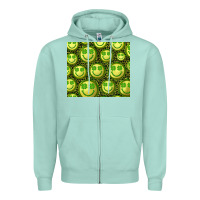Seafoam st. patrick's day lucky face Zipper Hoodie - RanaPortraitStore