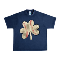 Navy baseball distressed shamrock Urban Heavy Tee - MaliasSmallBusiness