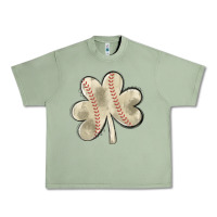 Oil Green baseball distressed shamrock Urban Heavy Tee - MaliasSmallBusiness