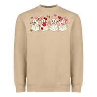 Mushroom valentines day ghost Heavyweight Sweatshirt - MaliasSmallBusiness
