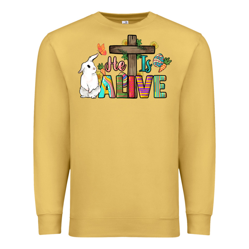 He Is Alive Easter Day Premium Sweatshirt by HowdyJamesFarm | Teevron
