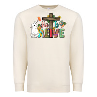 Sandshell He is alive Easter Day Premium Sweatshirt - HowdyJamesFarm