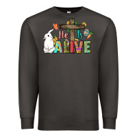 Smoke He is alive Easter Day Premium Sweatshirt - HowdyJamesFarm