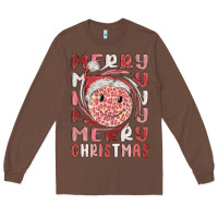 Chestnut merry christmas smiling face Long Sleeve Tee - MaliasSmallBusiness