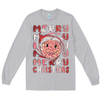 Moon Dust merry christmas smiling face Long Sleeve Tee - MaliasSmallBusiness