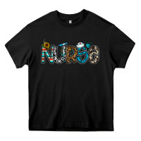 Black nurse Heavy Core Tee - CowhideDigitalArt