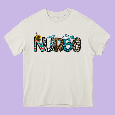 Nurse Heavy Core Tee Designed By Cowhidedigitalart