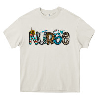 Cream nurse Heavy Core Tee - CowhideDigitalArt