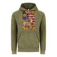 Vintage Olive Western American Deer Vintage Hoodie - LillyAllenDesigns