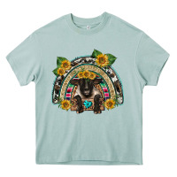 Arona suffolk ewe front sunflowers rainbow Heavy Core Tee - BarkalooDesign