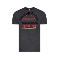 Vintage Black baseball brother i'm just here for the snacks Vintage Tee - MaliasSmallBusiness