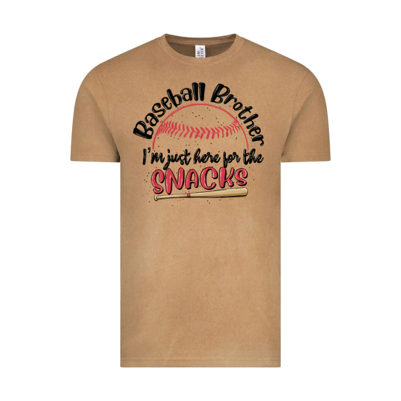 Baseball Brother I'm Just Here For The Snacks Vintage Tee by MaliasSmallBusiness | Teevron