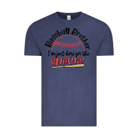 Vintage Denim baseball brother i'm just here for the snacks Vintage Tee - MaliasSmallBusiness