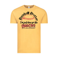 Vintage Mustard baseball brother i'm just here for the snacks Vintage Tee - MaliasSmallBusiness