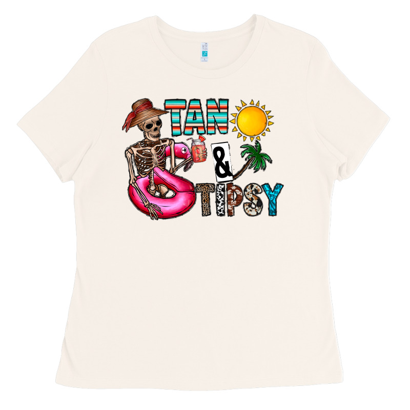 Tan Tipsy Ladies Tee by CowhideDigitalArt | Teevron