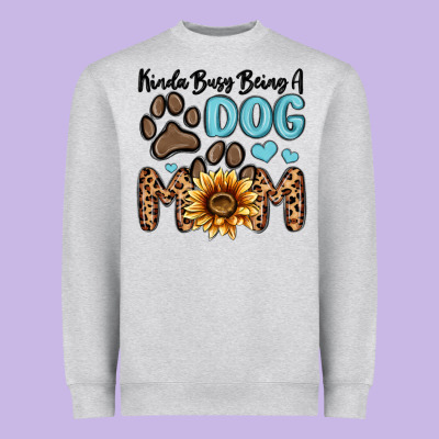 Kinda Busy Being A Dog Mom Heavyweight Sweatshirt Designed By Maliassmallbusiness