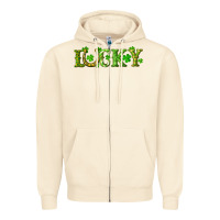 Sandshell st. patrick's day lucky with clovers and horseshoe Zipper Hoodie - RanaPortraitStore
