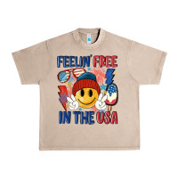 French Oak feelin free in the usa Urban Heavy Tee - MaliasSmallBusiness