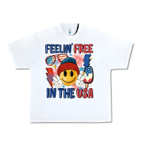 White feelin free in the usa Urban Heavy Tee - MaliasSmallBusiness