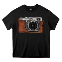 Black vintage camera Heavy Core Tee - FaDigitalArtStudio
