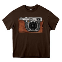 Chocolate Brown vintage camera Heavy Core Tee - FaDigitalArtStudio