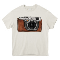 Cream vintage camera Heavy Core Tee - FaDigitalArtStudio