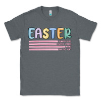 Charcoal Heather easter  Bunny Kısses Classic Tee - MaliasSmallBusiness