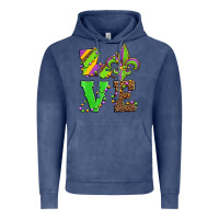 Vintage Denim love mardi gras Vintage Hoodie - Jasminsmagicworld