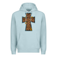 Blue Mist leopard sunflower cross Premium Hoodie - JahusDesignShop