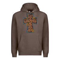 Coffee leopard sunflower cross Premium Hoodie - JahusDesignShop