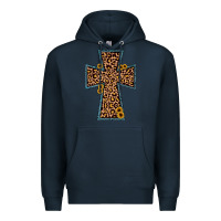 Navy leopard sunflower cross Premium Hoodie - JahusDesignShop