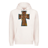 Pale Pink leopard sunflower cross Premium Hoodie - JahusDesignShop
