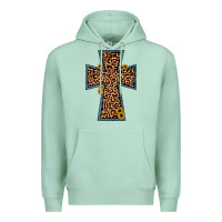 Seafoam leopard sunflower cross Premium Hoodie - JahusDesignShop