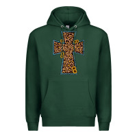 Sports Green leopard sunflower cross Premium Hoodie - JahusDesignShop