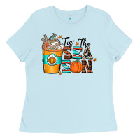 Baby Blue tis the sea son Ladies Tee - CowhideDigitalArt