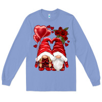 Colony Blue valentines day gnomies Long Sleeve Tee - NancyCooperArtShop