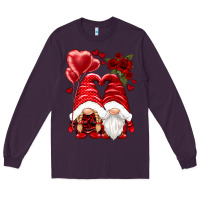 Plum valentines day gnomies Long Sleeve Tee - NancyCooperArtShop