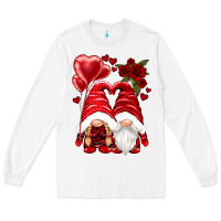 White valentines day gnomies Long Sleeve Tee - NancyCooperArtShop