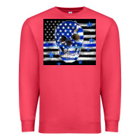 Cardinal police flag patriotic skull Premium Sweatshirt - TumblerDesignByShophia
