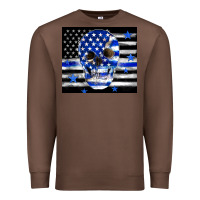 Chestnut police flag patriotic skull Premium Sweatshirt - TumblerDesignByShophia
