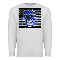 Dove Grey police flag patriotic skull Premium Sweatshirt - TumblerDesignByShophia