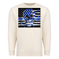 Sandshell police flag patriotic skull Premium Sweatshirt - TumblerDesignByShophia