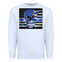 White police flag patriotic skull Premium Sweatshirt - TumblerDesignByShophia