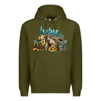 Army Green Horse Mom Premium Hoodie - HowdyJamesFarm