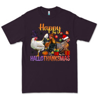Plum Happy Hallothanksmas Chick Premium Tee - BundleAndBundleShop
