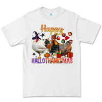 White Happy Hallothanksmas Chick Premium Tee - BundleAndBundleShop